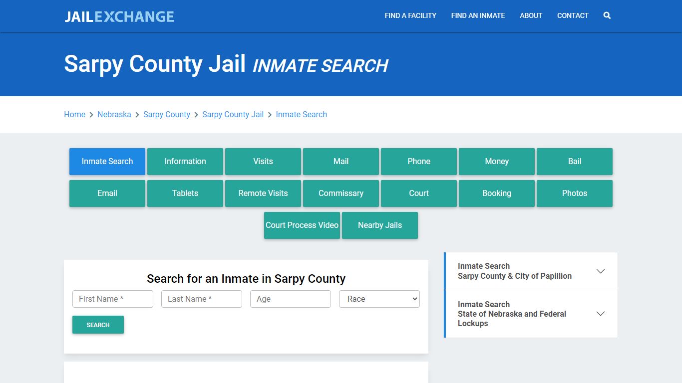 Sarpy County Jail, NE Inmate Search: Roster & Mugshots